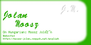 jolan moosz business card
